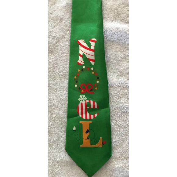 Noel Men's Green Tie - Picture 6 of 6